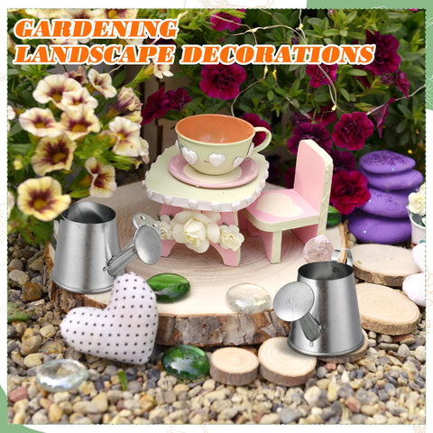 Layhit mini watering can silver as garden favors for events and gifting.