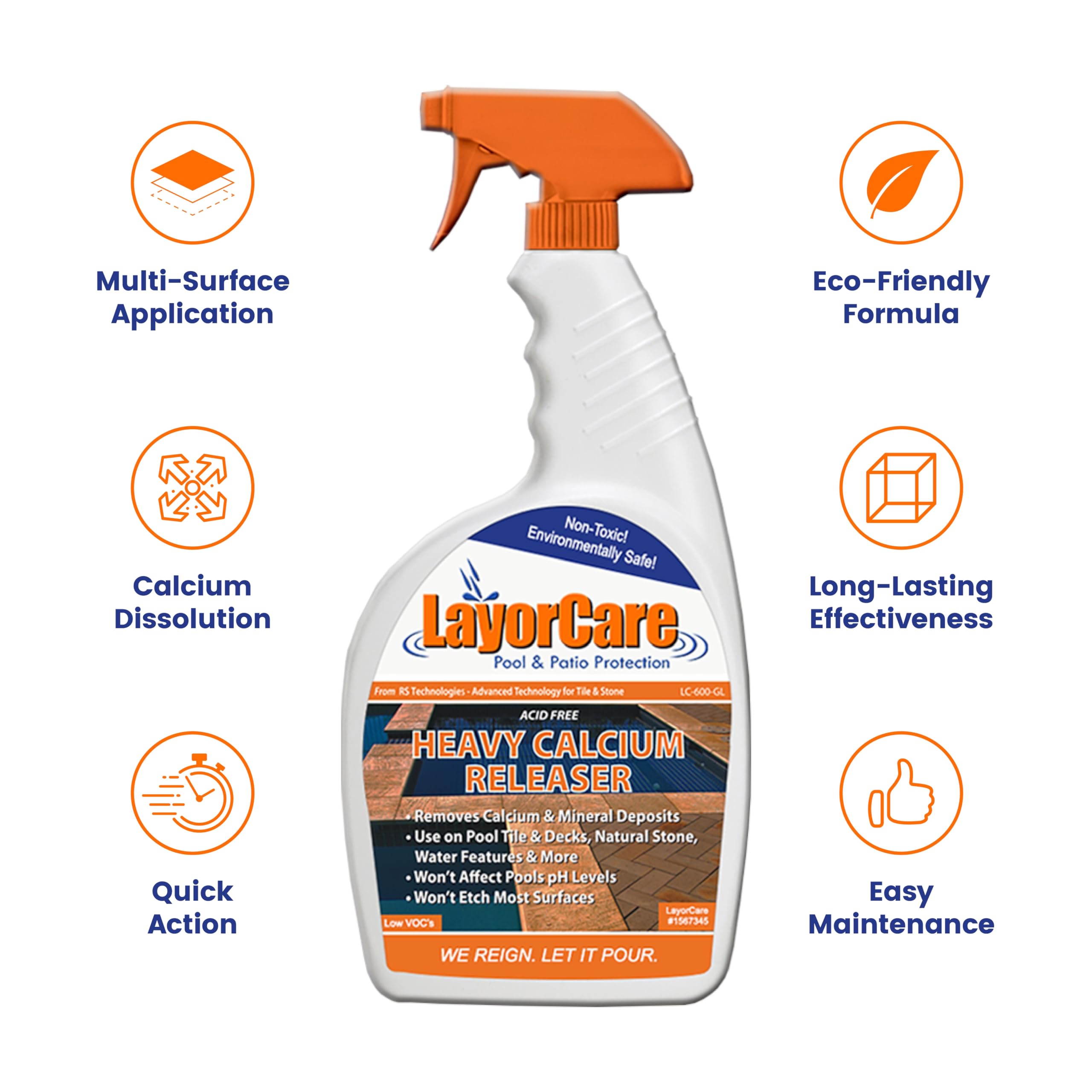 LayorCare Releaser pour action demonstrates easy application.