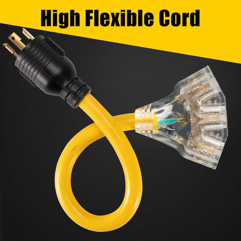 LAZMUMI 1.5 ft generator adapter cord for compact setups