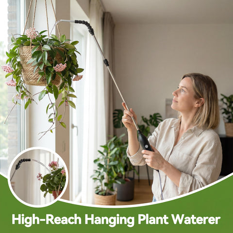 Lazukes telescoping plant waterer wand extended for hard-to-reach containers and shelves.