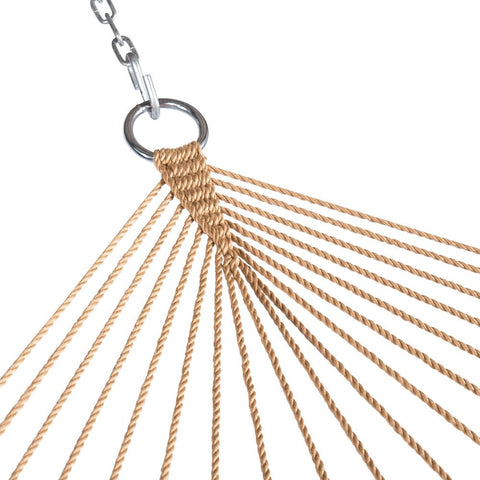 Lazy Daze Hammocks 51-inch hardwood spreader bars add strength and style.