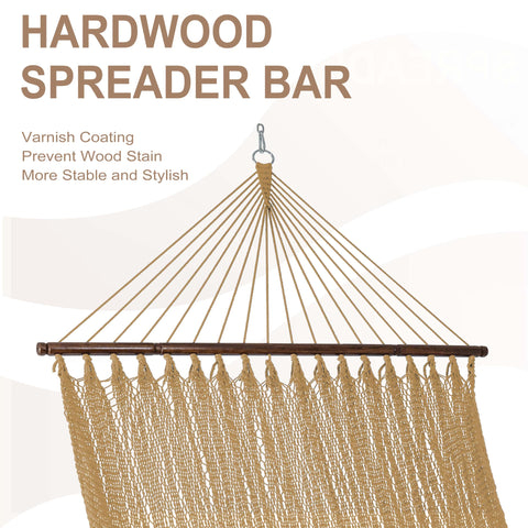 Lazy Daze Hammocks extra-large 75x51 inch bed for shared relaxation.