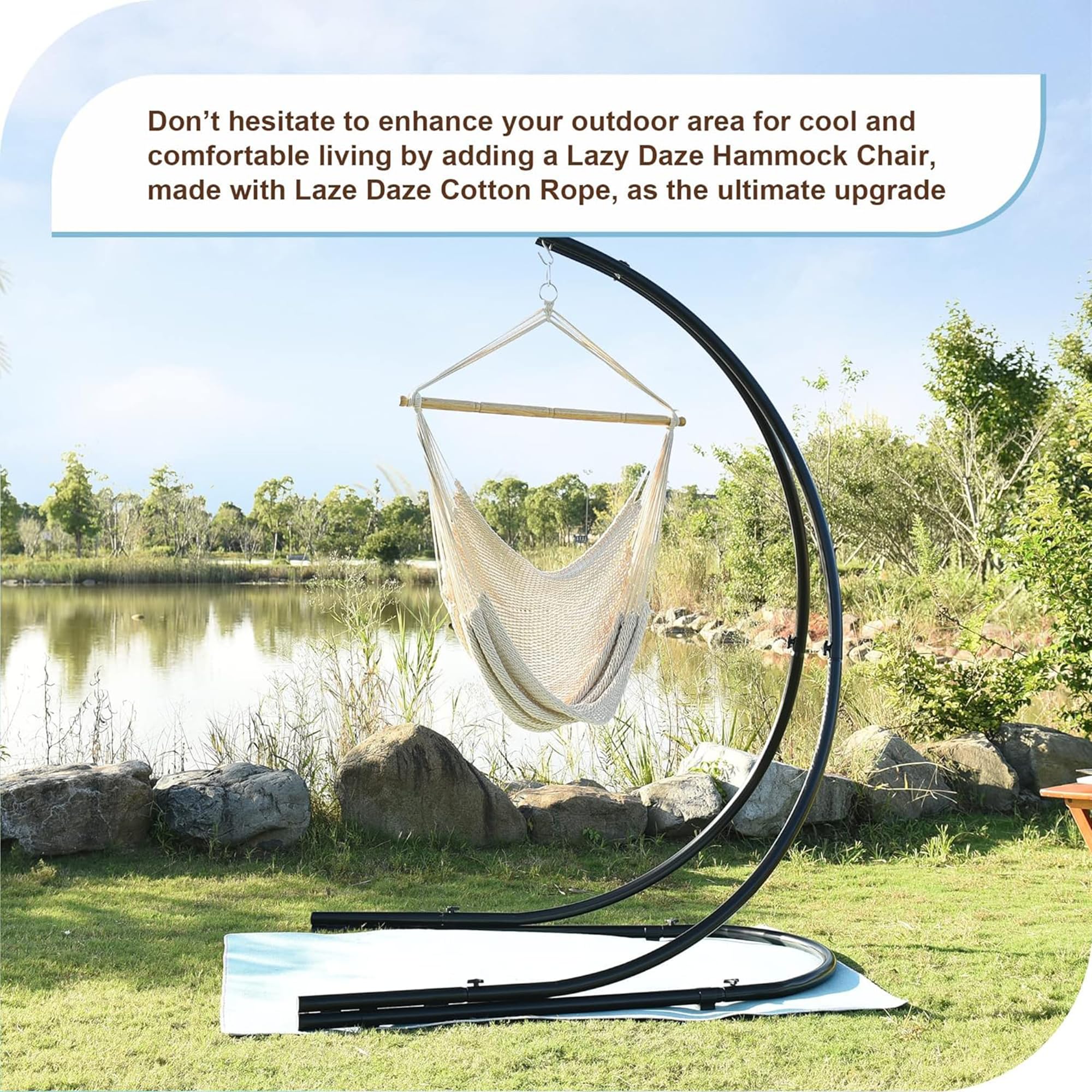 Lazy Daze Hammocks Chair suitable for indoor and outdoor use, from living room to patio