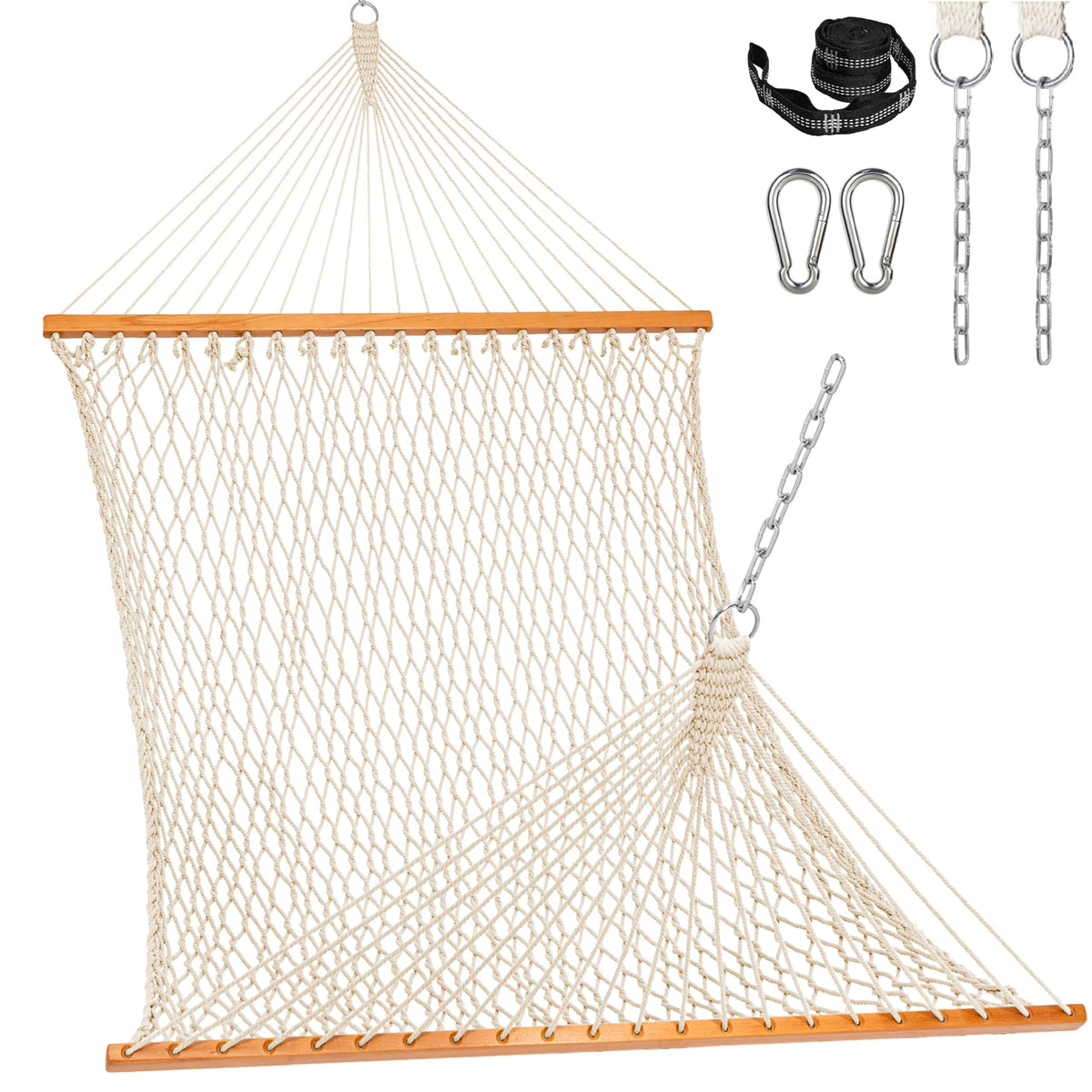 Lazy Daze Hammocks double rope hammock setup between trees for two people