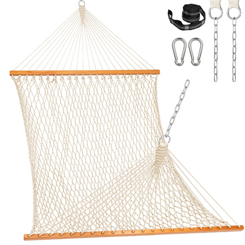 Lazy Daze Hammocks double rope hammock setup between trees for two people