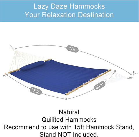 Lazy Daze durable polyester ropes with reinforced end loops ensure stability.