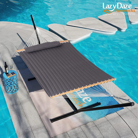 Lazy Daze Hammocks promotes family relaxation outdoors.