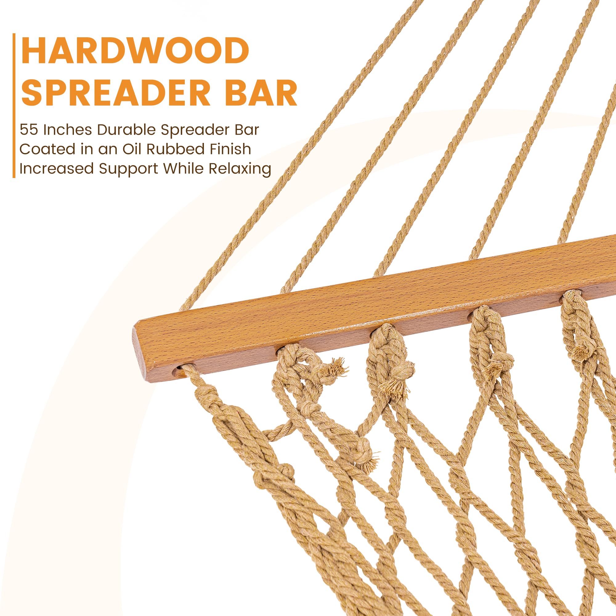 Lazy Daze Hammocks includes chains, straps, and carabiners for quick setup.