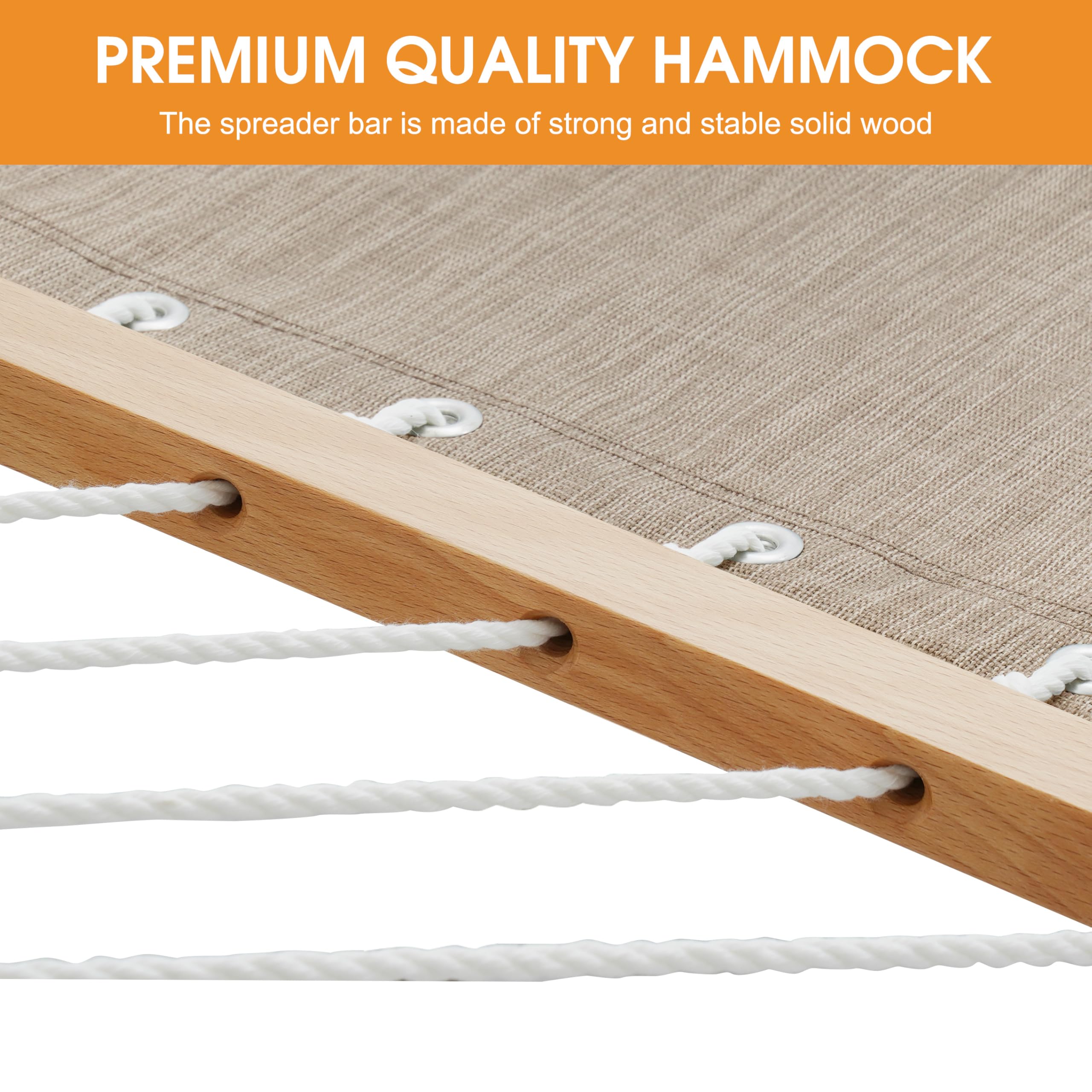 Lazy Daze Hammocks quick dry olefin close up showing breathable weather ready fabric.