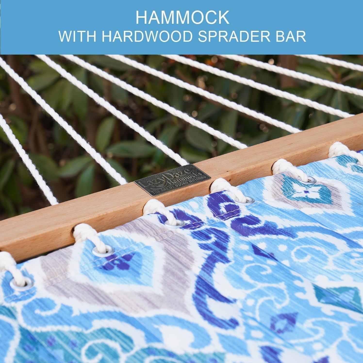 Lazy Daze Hammocks wood spreader bar FSC-certified adds stable style
