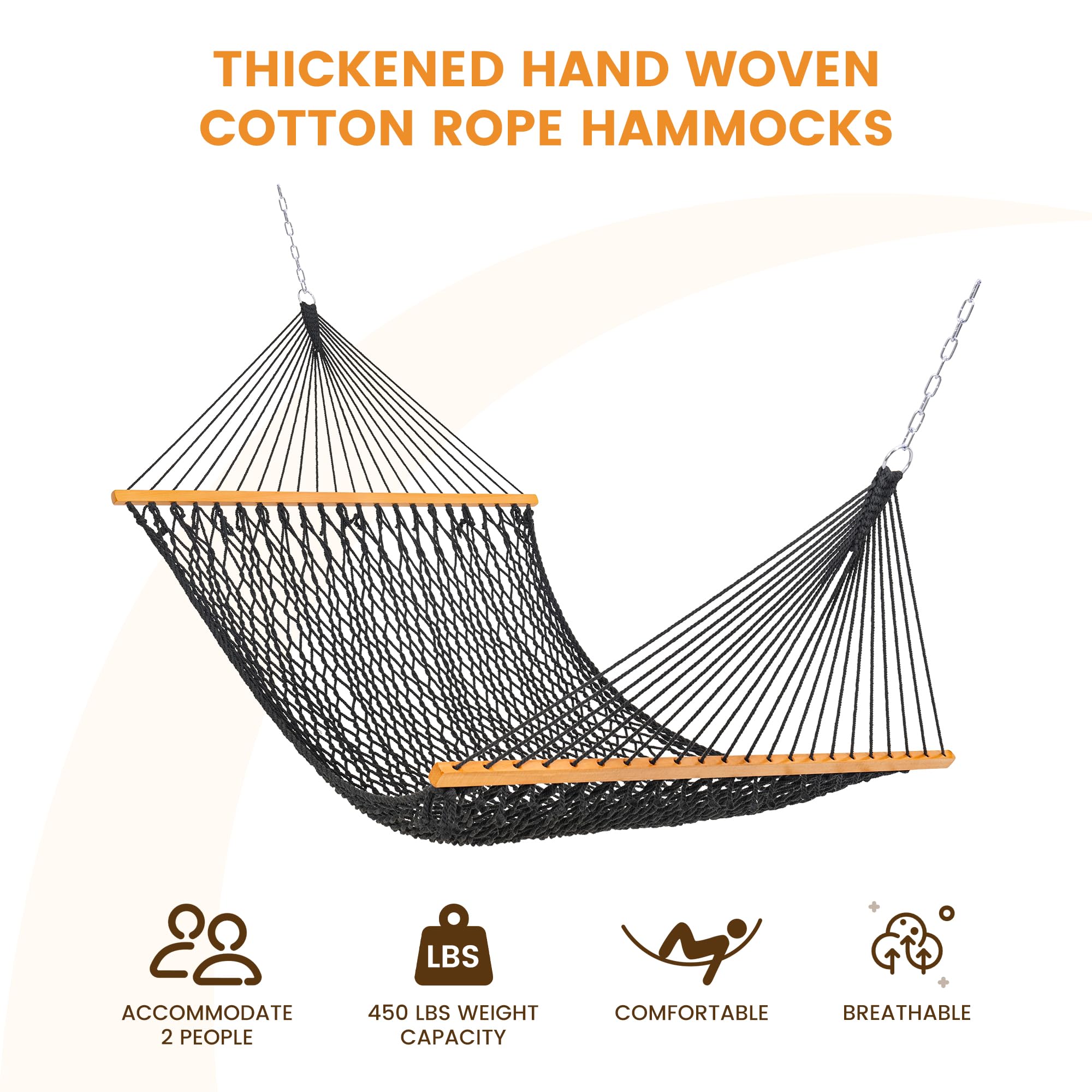 Lazy Daze Hammocks upgraded rope close-up shows thicker weave for durability.