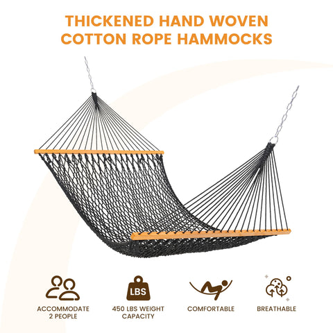 Lazy Daze Hammocks upgraded rope close-up shows thicker weave for durability.
