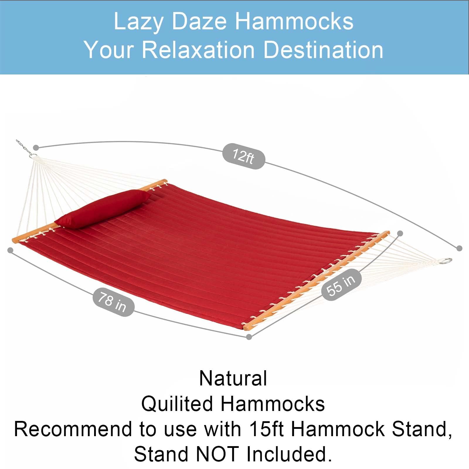 Lazy Daze Hammocks weather-resistant hardware withstands sun and rain