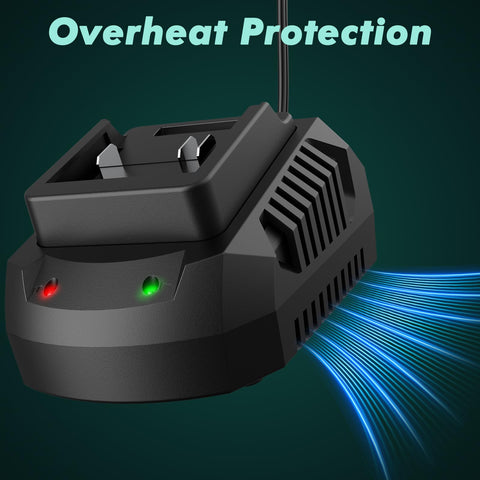 LAZYBOI 21V charger heat dissipation design extends battery life during charging.