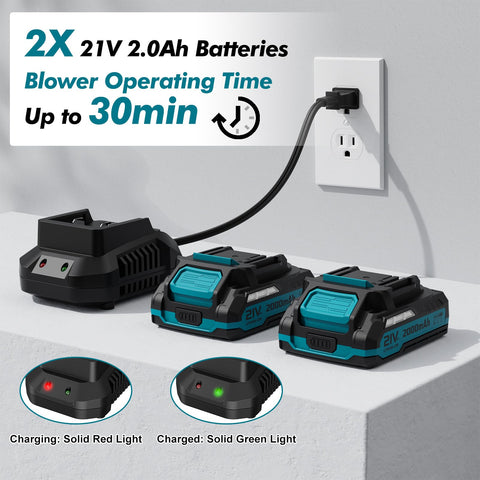 LAZYBOI dual-battery pack powering extended outdoor cleaning sessions