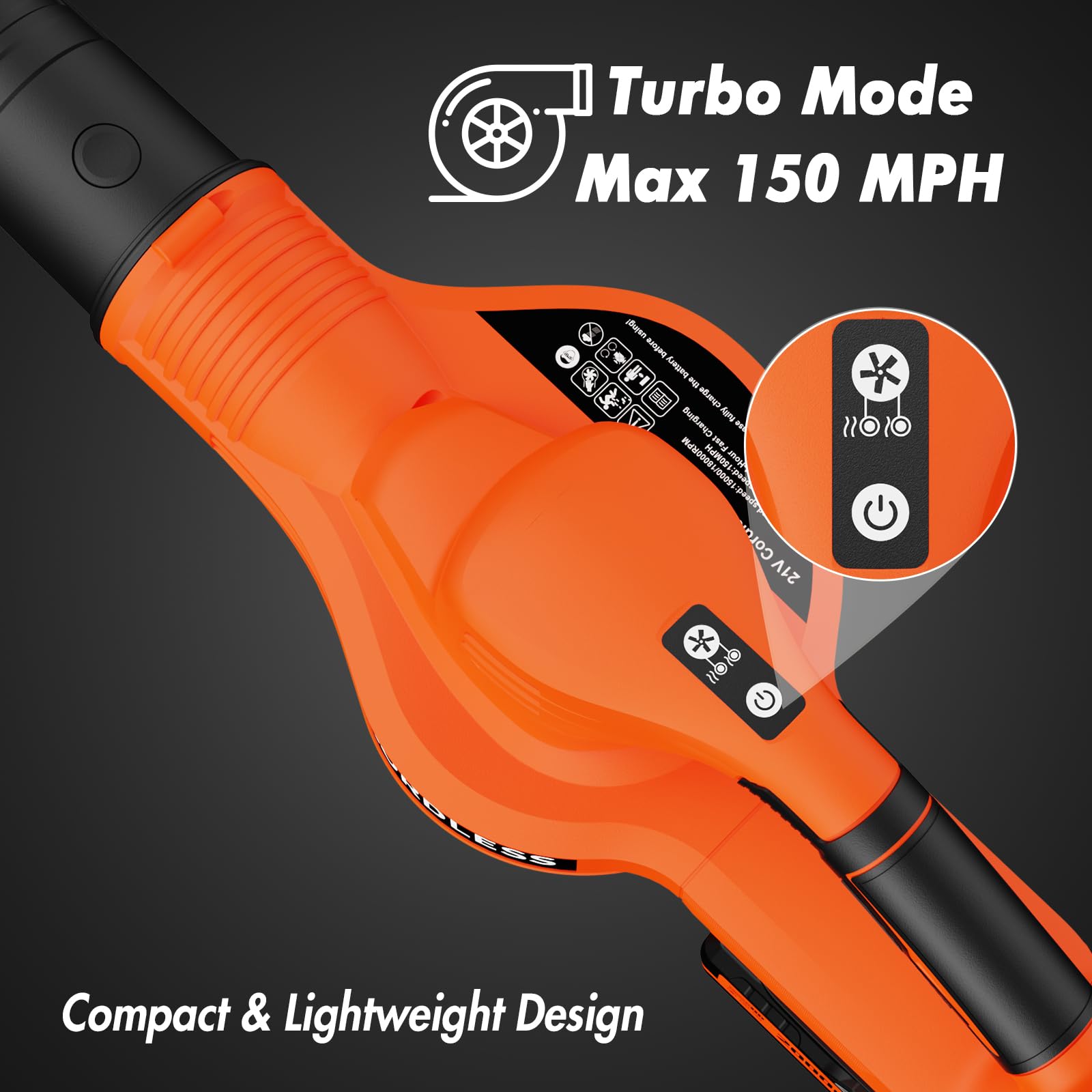 LAZYBOI leaf blower lightweight cordless design for easy maneuverability.