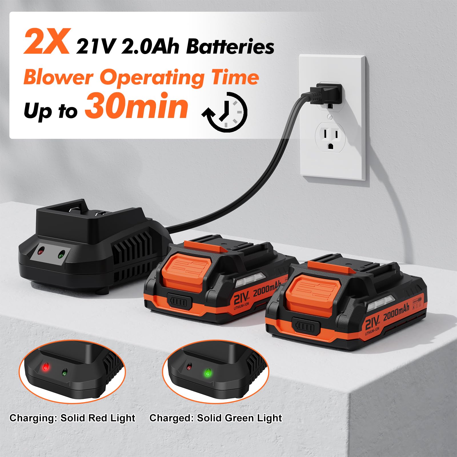 LAZYBOI leaf blower turbo-150mph for quick dry-leaf removal.