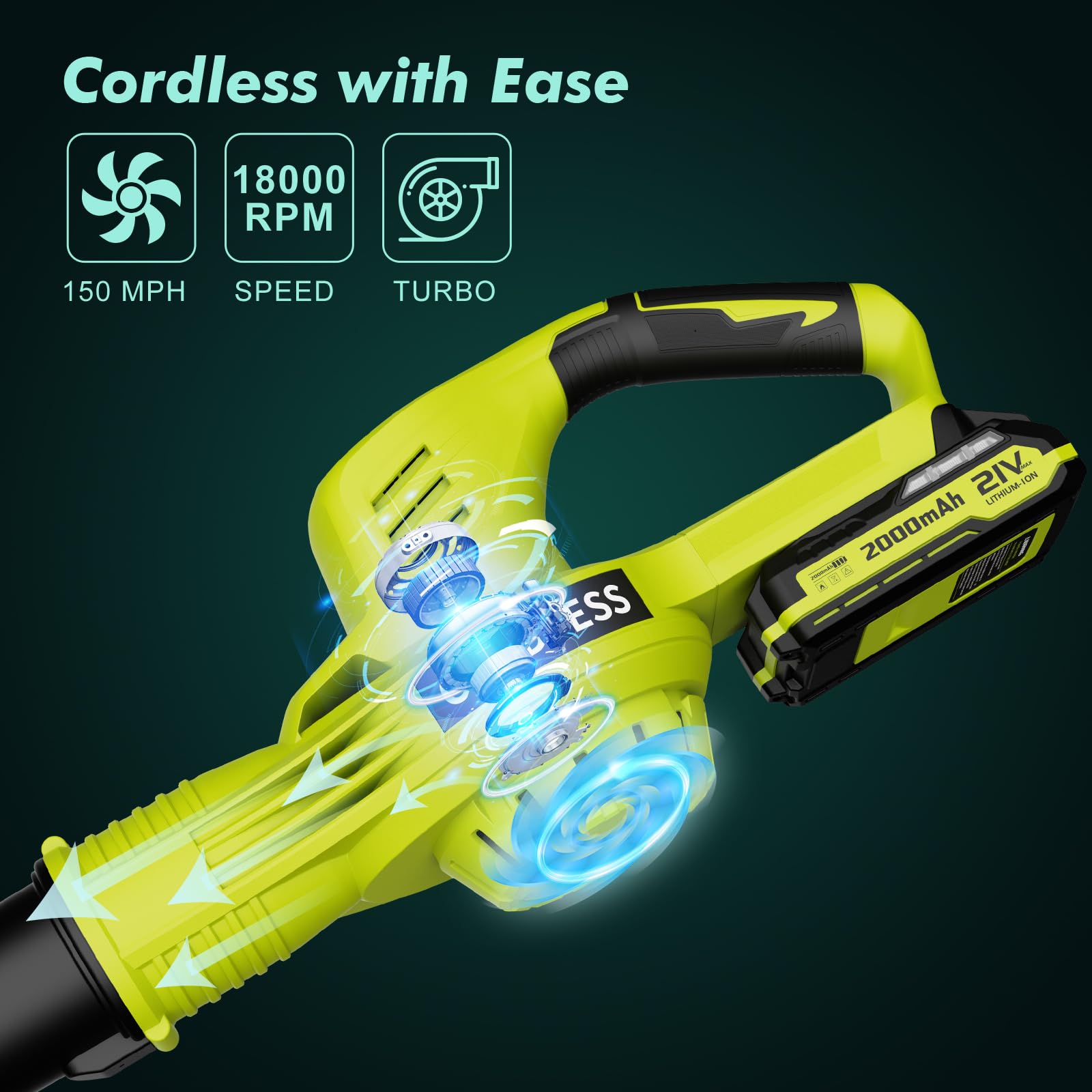 Lightweight design at 3.5 lbs improves control.