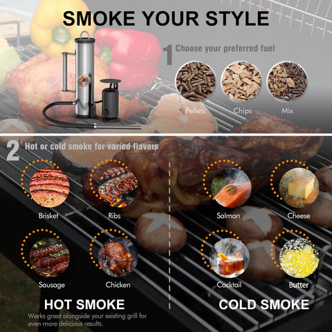 LAZYFOX portable cordless design for smoke on the go during camping or tailgating.