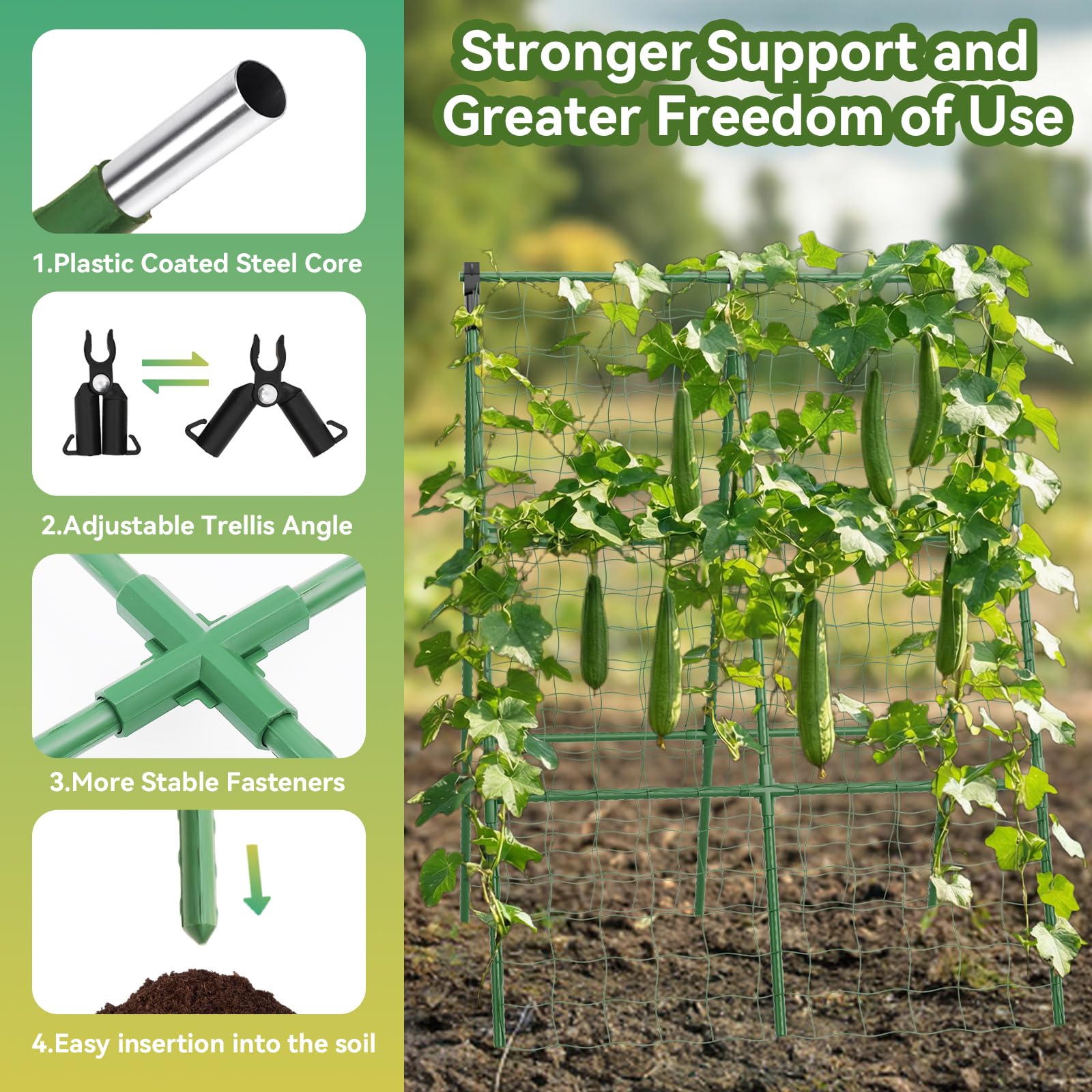 Lazzmonk trellis assembly using equal tees for stable installation.