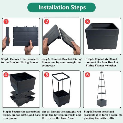 Lazzmonk easy-assembly planter box for quick setup without tools.