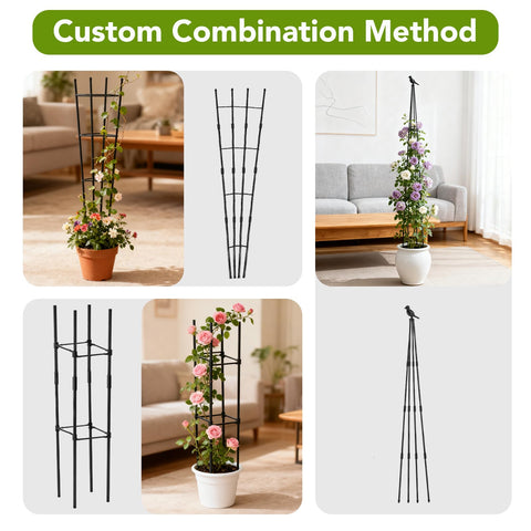 Lazzmonk multi-plant support for roses tomatoes cucumbers in pots