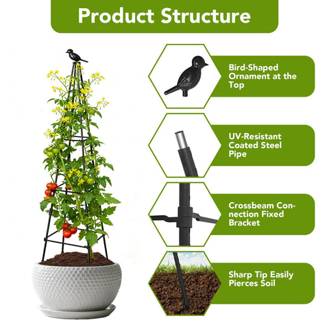 Lazzmonk trellis with durable rustproof coating for year round outdoor use