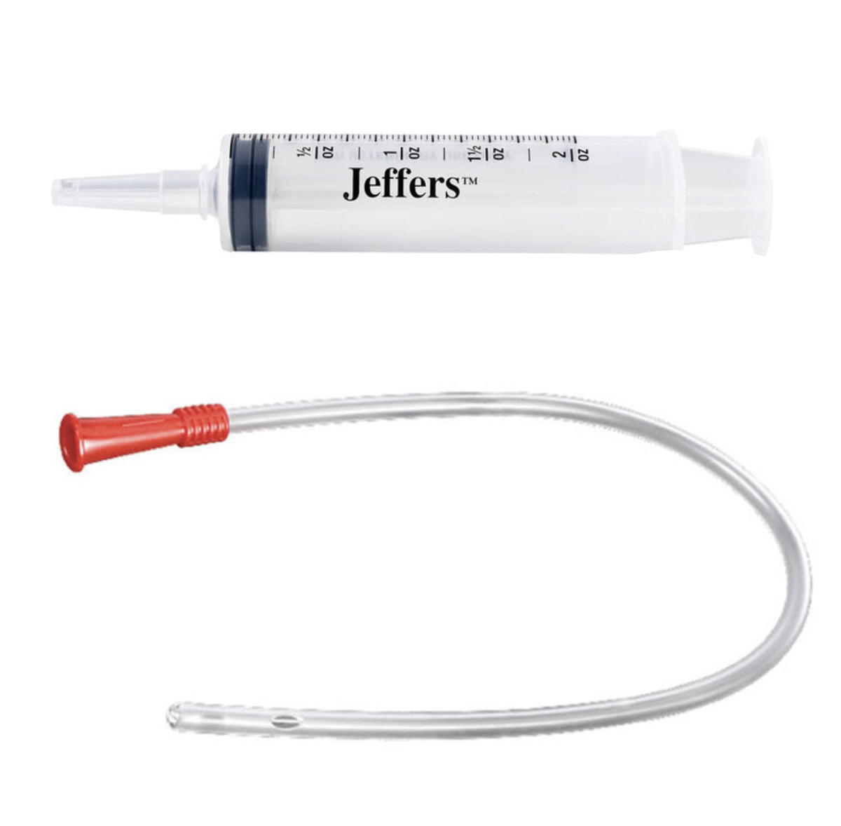 LBH Market 60 ml syringe with catheter tip for newborn goat and lamb feeding