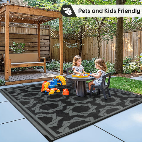 LBRO2M UV-resistant outdoor rug preserves color under bright sun
