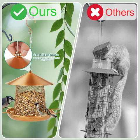 LBTING Bird Feeder dense mesh tube accommodates mixed seeds for diverse visitors.