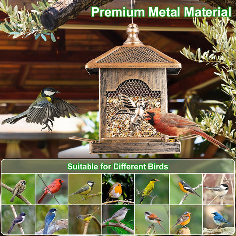 LBTING Bird Feeder hanging sling hook enables easy placement.