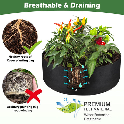 LBTING 27.5-inch diameter reference for this grow bag.