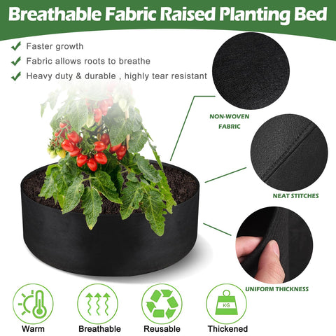 LBTING fabric plant bed setup ready for garden use.