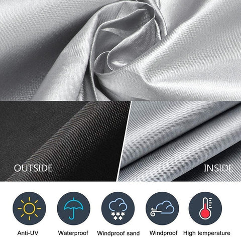 LBTING Fire Pit Cover adjustable drawstring for secure fit in windy spaces.