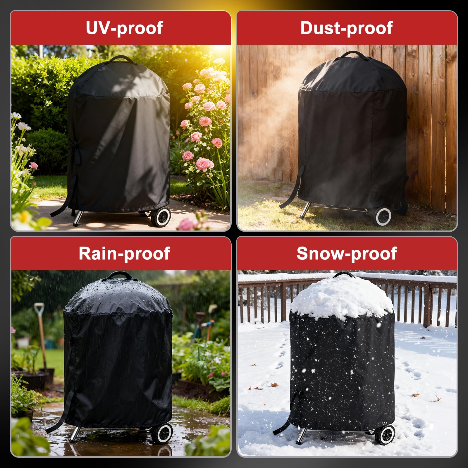 LBTING fits most brands like Weber Spirit Char-Broil for protection.