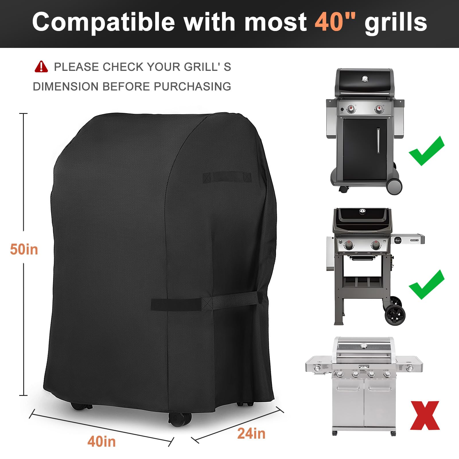 LBTING grill cover waterproof uv oxford 300d shields from moisture and sun