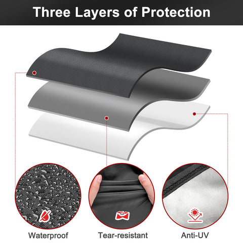 LBTING grill cover secured with windproof loop straps.