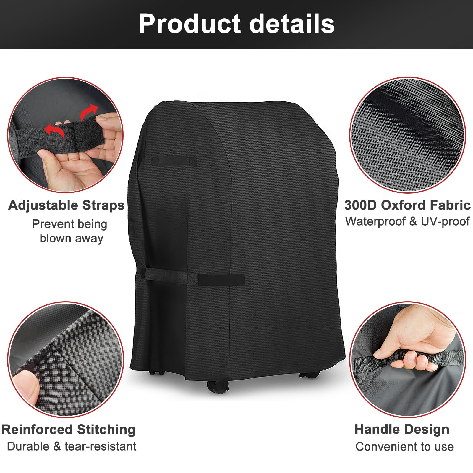 LBTING grill cover windproof side straps keeps your cover secure in wind