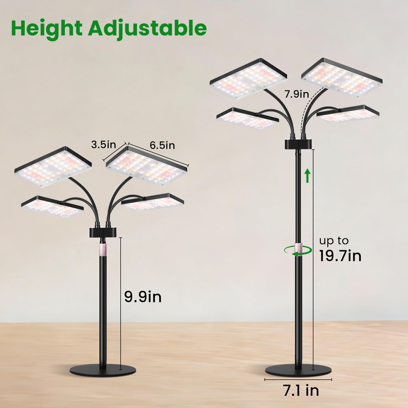 LBW Desk Grow Light plug-and-play setup for quick startup