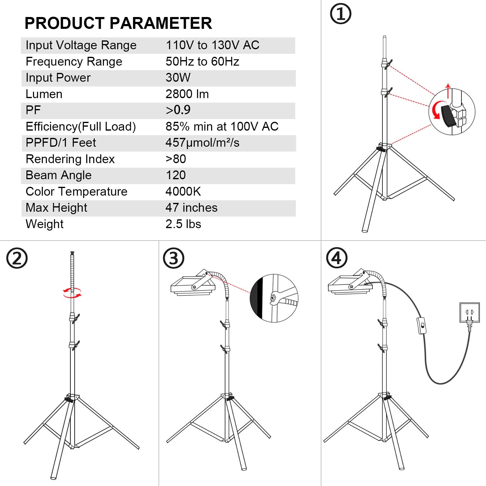 LBW easy-assembly tripod for quick setup in minutes