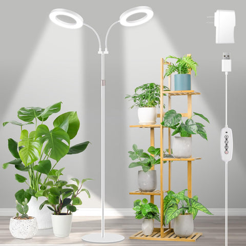 LBW floor grow light stand base offers stable support for large potted plants.