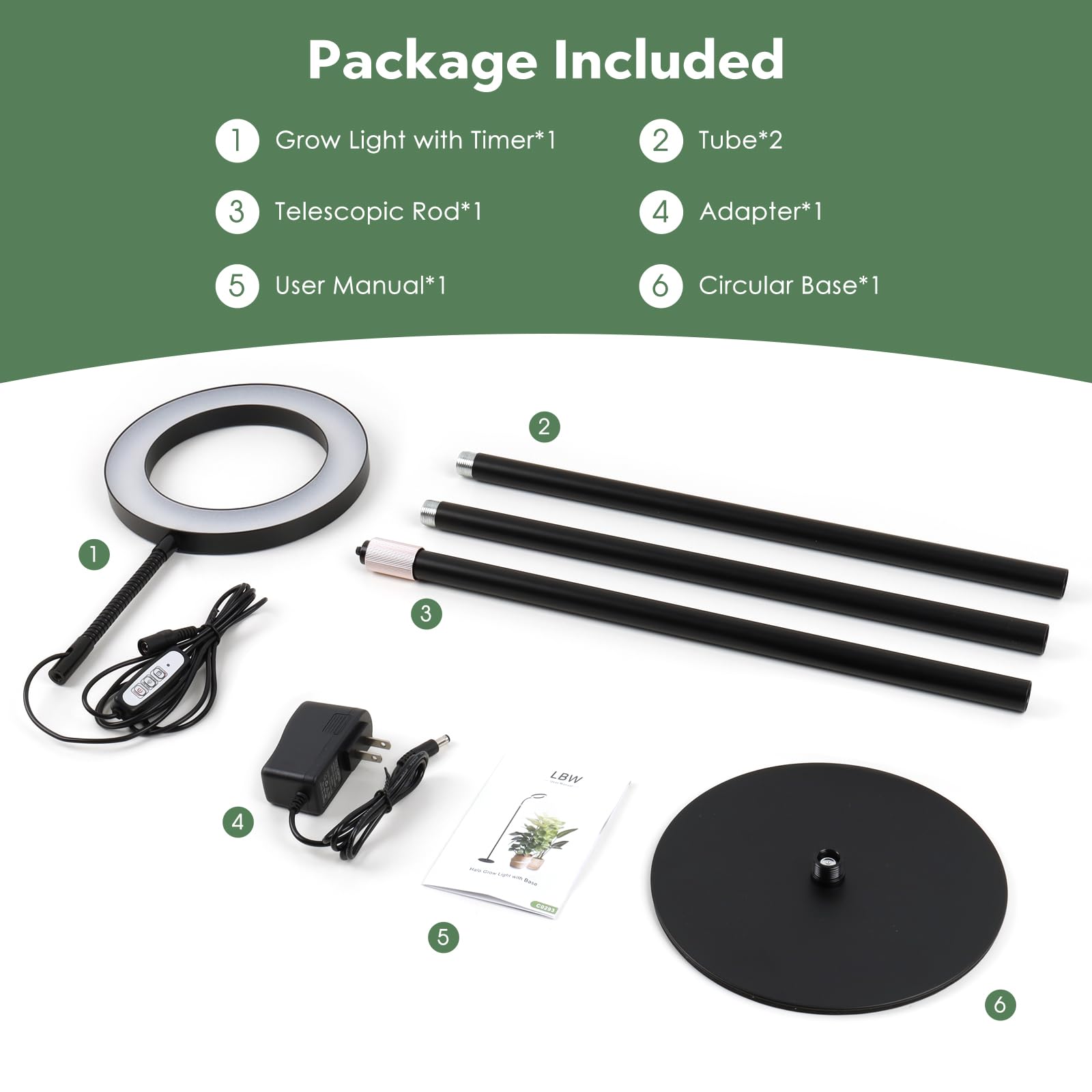 LBW floor grow light quick to assemble for fast setup.