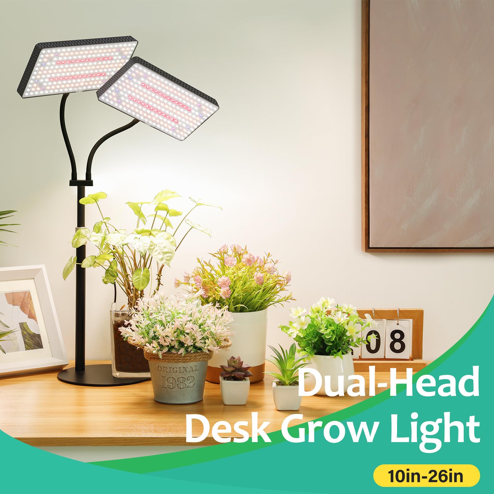LBW full-spectrum 428 LED panel delivering natural-like light for thriving herbs.