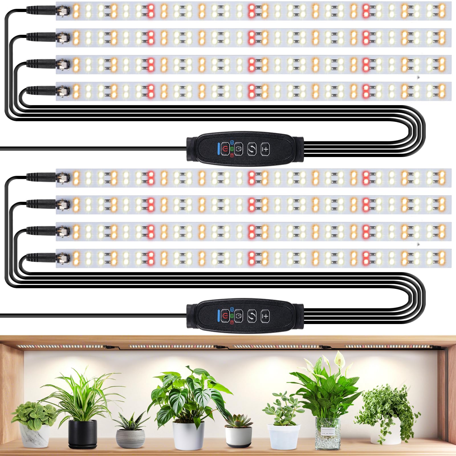 LBW Full Spectrum Grow Light Strip setup for lush indoor greens