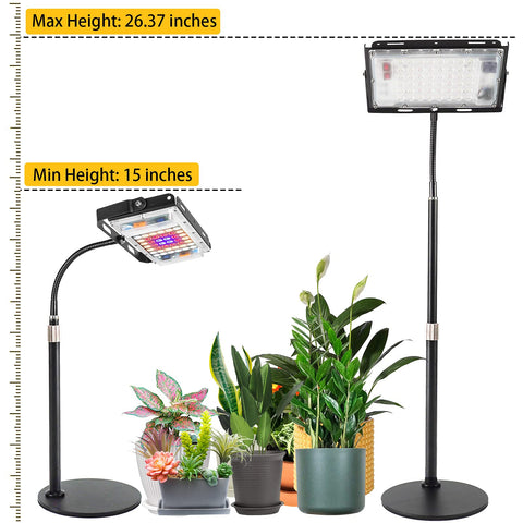LBW Grow Light aluminum backplate aids heat dispersion for longer life.