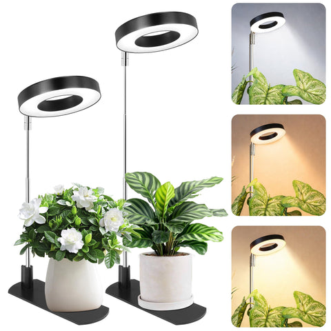 LBW Grow Light base and adjustable pole for compact indoor plant setups.