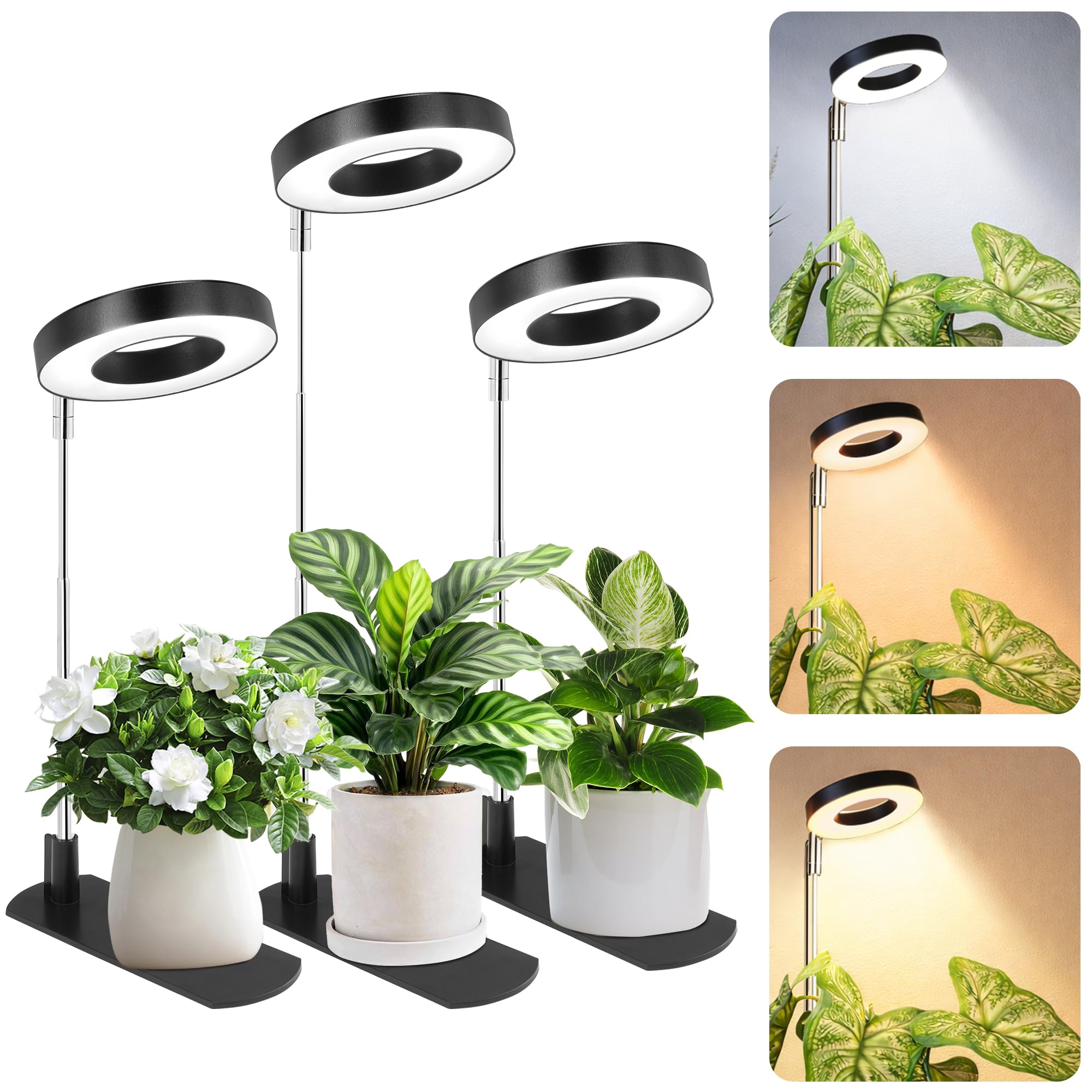 LBW grow light base provides stable support for indoor plants.