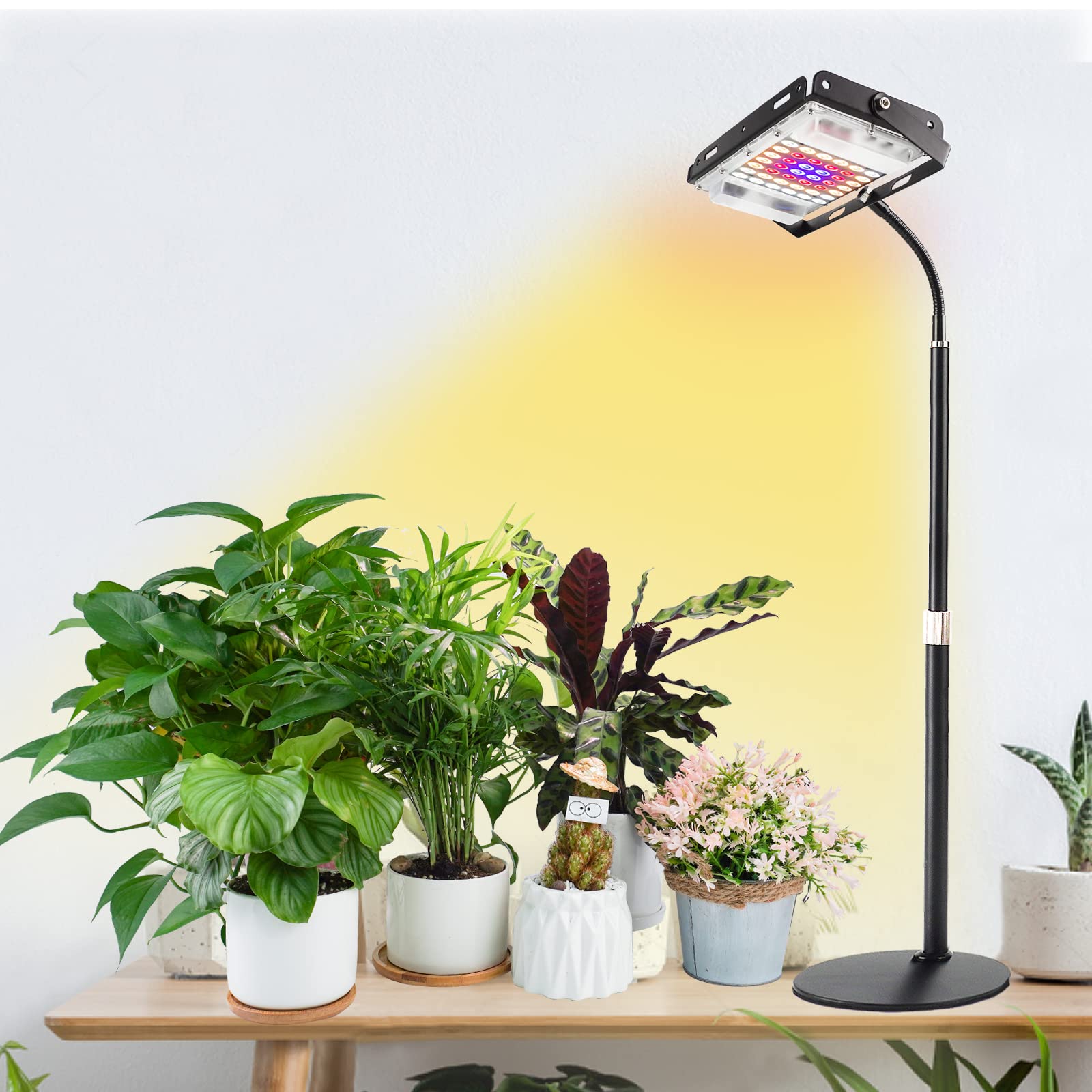 LBW Grow Light easy-install with telescopic rod enables quick setup.