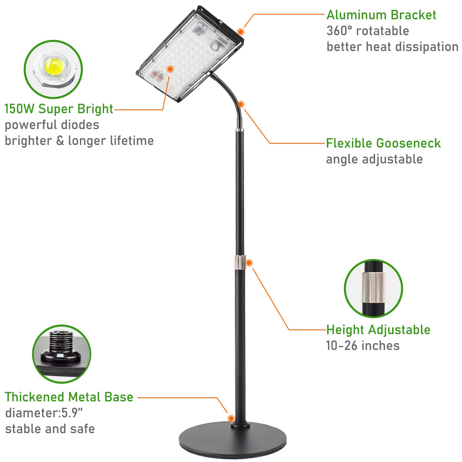 LBW Grow Light 30W offers energy-efficient brightness for indoor plants.