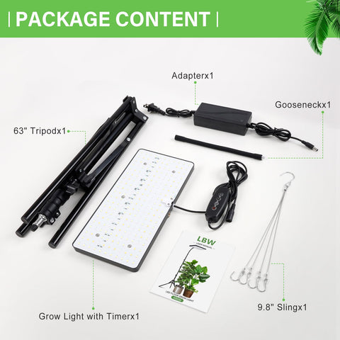 LBW Grow Light optimized heat-dissipation back plate design.